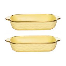ROXX Yellow Porcelain Rectangle Platter - Set of 2 image 3