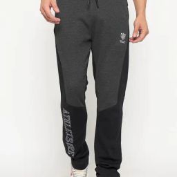 Duke Black Relaxed Fit Trackpants-image-104
