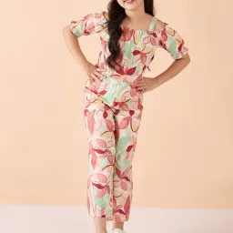 StyloBug Girls Brown Printed Jumpsuit-picture-35