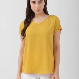 Van Heusen Yellow Regular Fit Top-image-28