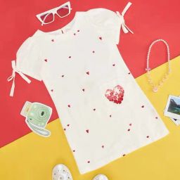 Akkriti by Pantaloons Kids White Embroidered Dress-image-47