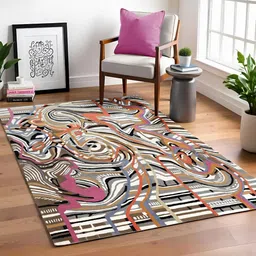 PLIVANA Multicoloured Abstract Regular Carpet-17