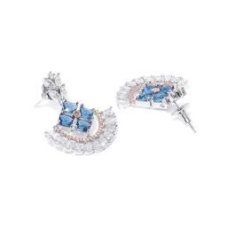 Priyaasi Blue & Clear Drop Earrings image 3