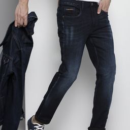 The Indian Garage Co Men Blue Skinny Fit Light Fade Stretchable Jeans-picture-39