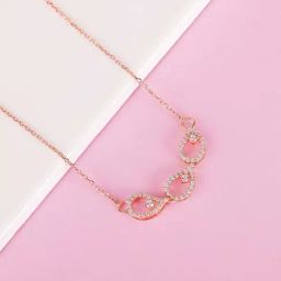 GIVA 92.5 Sterling Silver Heap of Love Necklace for Women-picture-31