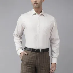Van Heusen Beige Cotton Regular Fit Texture Shirt-picture-20