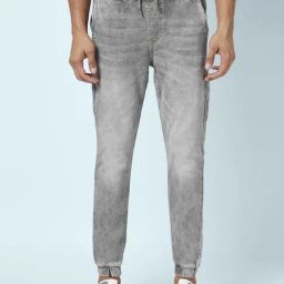 SF Jeans by Pantaloons Grey Cotton Regular Fit Jogger Jeans-image-80