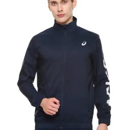 Asics Navy Regular Fit Printed Sports Jacket-43