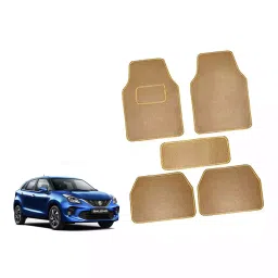 Auto Pearl CMBE22 Polyester Standard Mat for Maruti Baleno (Beige)-43