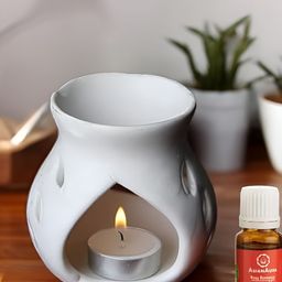 Asian Aura Candle Diffuser with 2 Aroma Oil and 1 t-lite Candles-64