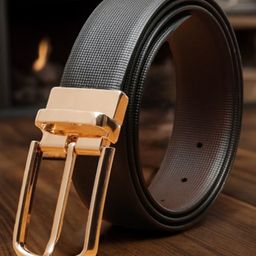Kastner Men Textured Leather Reversible Formal Belt-image-90