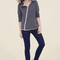Campus Sutra Dark Grey Textured Sweatshirt-picture-25