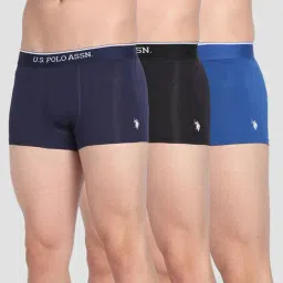 U.S. Polo Assn. Multicolor Cotton Regular Fit Trunks - Pack Of 3-picture-26