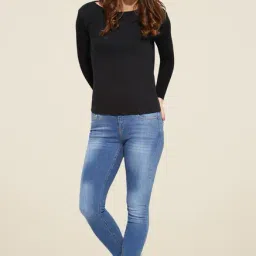Campus Sutra Black Solid Sweatshirt-image-12