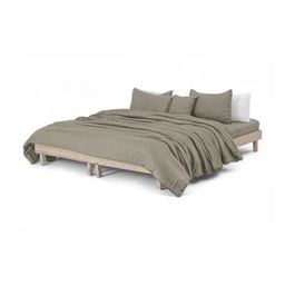 Zarf Taupe Checked AC Room 400 GSM Double Bed Comforter-image-86