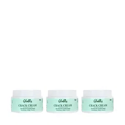 Globus Naturals Unisex Pack of 3 Crack Cream For Dry Cracked Heels & Feet-50g each-53