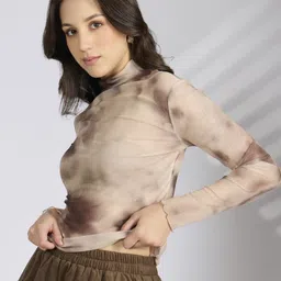 SHOWOFF Women Cream Dyed Cotton Blend Tops-picture-13