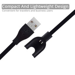 Inefable Mi Band M3 USB Dock Charger for Original Mi Band M3 & Also for Copy of Mi Band M3/M4 with Mi Band 3/4 Band Strap Original (USB Charger with 1 Dark Grey Band Strap) image 5