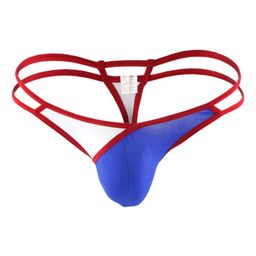Men's Combo of Naughty Cuts Men's G String Thong Underwear Dual Back String, Black and White Color, 2 Pcs Combo. image 2