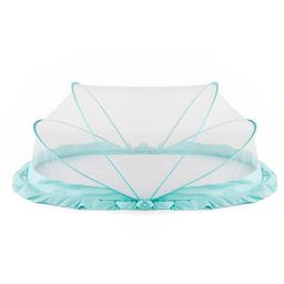 LifeKrafts Foldable Baby Mosquito Net, Bottomless Net for Infants, for Safe & Easy Use | Ensures Your Baby's Safe Sleep 135 x 65 x 65cms, for Babies & Toddlers (0 to 24 months) - OCEAN GREEN image 1