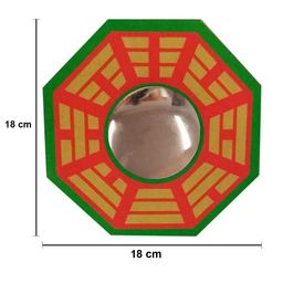 generic Yash Life Feng Shui Convex Pakua Mirror for Positive Energy, Wall/Door Decor for Protection and vastu Correction | Bagua Mirror for Removal of Negative Energy(7 Inches) Set of 2 image 3