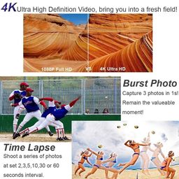 Techking (HOT DEAL with 15 YEARS WARRANTY 4K WiFi 16MP Sports Action Camera 30M Underwater Waterproof Camera with Adjustable View Angle WiFi OS, 170 Degree HD Wide Angle Lens, 16 MP CMOS Image Sensor image 2