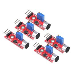 uxcell Microphone Sound Sensor Voice Detection Module with Digital and Analog Out for Arduino DIY Projects 5pcs image 1