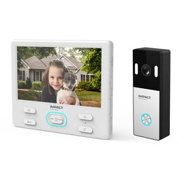 IMPACT by Honeywell Analog Video Door Phone/Bell with 7" TFT LCD Screen & Physical ButtonI 1080p ResolutionI 2-Way Audio TalkI IR Night Vision with Color LED's I BuiltIn Mic & Loudspeaker(I-HVDP-SB01) image 2