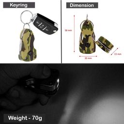 Stealodeal 6 in 1 Torch Multi-Tool Keychain (Army) image 2