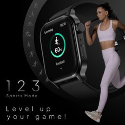 Fire-Boltt Rise Smart Watch, 1.85" HD Display, Metal Body with Bluetooth Calling, Rotating Crown, AI Voice Assistant, 120 Sports Modes, Neon UI, SpO2 & Heart Rate Monitoring (Black) image 5