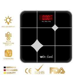 dr. care Hesley Digital Bathroom Scale for Body Weight | 180kg Capacity, LED Display, Black with Red Backlight | Precision Weight Machine for Personal Use | Stylish and Durable Design image 5