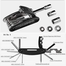 afpin Cycle 15 in 1 Cycle Tool kit Multi-Purpose Mountain Cycle Repair Tool kit Allen Key Spoke Cycle Tool kit Set All Cycle image 3