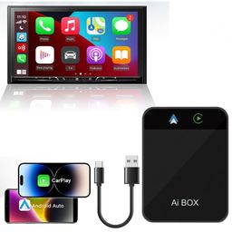 auslese Auslese® Wireless CarPlay Adapter Mini Dongle for iPhone iOS 11 or Android 10 Convert Wired to Wireless Compatible with OEM Cars 2017+ (Ai Box) image 1