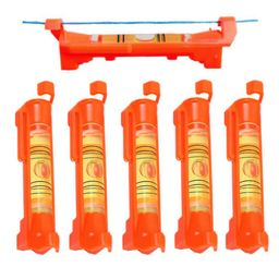 LAIESYA 5Pcs Hanging Line Level String levels Tools Used for Layout Brick Working, Site lining, Flooring Decking, Ground, Shed Base, Backyard, Fence, Pier Drainage Slopes Etc. (Red, Set B) image 1