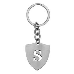 m men style English Alphabet Initial Charms Letter Initial S Alphabet Silver Stainless Steel Letters Script Name from A-Z KeyChain And KeyringFor Men And Women image 1