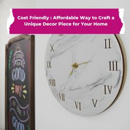 Oytra Resin Art Kit for Clock Making DIY Craft Materials Handmade Wall Decoration with Epoxy Liquid MDF Base and Tools Casting Set for Beginners Perfect Wall Clock for Gifting image 5