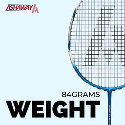 ASHAWAY Badminton Racket Ti 120 Strung | Badminton Racket for Men | 84 Grams | Upto 30 LBS | Even Balanced | Graphite Racquet with Titanium Mesh (Blue) image 3