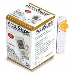 AccuSure Gold Glucometer Test Strips, Pack of 1 | 25 Glucometer Strips image 1