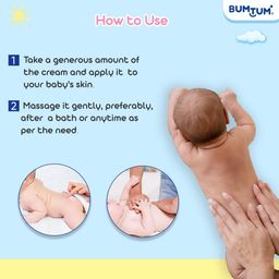 BUMTUM Diaper Rash Cream With Natural Ingredients | Paraben & Sulphate Free, Dermatologically Tested, Nappy Cream For Newborns & Babies, White 50g X Pack Of 1 image 2