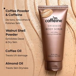 mCaffeine Shimmer Body Polishing Kit for women and men| Shimmer Body Scrub with Coffee & Shimmer Body Butter with Cocoa Butter | For Illuminizing Soft Shimmer & Glowing Skin for men and women image 4