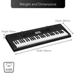Casio CTK-3500 61-Key Portable Keyboard, Black image 4