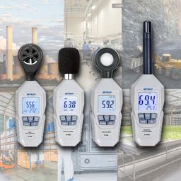 Metravi Mini Environmental Meters Set including Anemometer, Sound Level Meter, Lux Meter & Temperature & Humidity Meter image 1