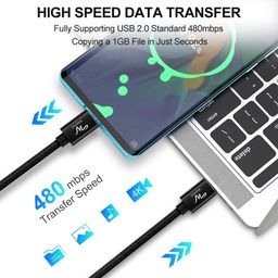 Wayona USB C to USB C 65W Fast Charging Cable Compatible with iPhone 16,15,15 Pro/Max, Macbook, iPad,Samsung S25 Ultra, S24/S23 Ultra,Flip, Fold 5G,OnePlus, Google Pixel Laptops (1M, Black) image 3