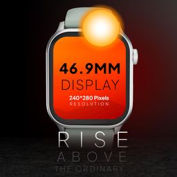 Fire-Boltt Rise Smart Watch, 1.85" HD Display, Metal Body with Bluetooth Calling, Rotating Crown, AI Voice Assistant, 120 Sports Modes, Neon UI, SpO2 & Heart Rate Monitoring (Ice Grey) image 3