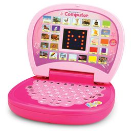 Gooyo 2011A Battery Operated Educational Learning Laptop Toy with LED Display and Music Effect | Babies/Girls/Boys/Toddlers | Pink Color, Power Source: 3xAA Battery (Not Included) image 1