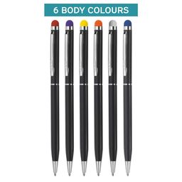 Hauser Duet Stylus Metal Body Ball Pen Box Pack | 2 In 1 Multi-Function Soft Touch Pen | Twist Mechanism, Multitask Between Paper & Touch Screen | Compatible With All Touch Screens | Blue Ink, Set Of 1 image 5