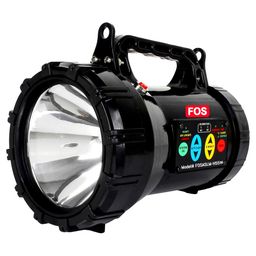 FOS Halogen Army Search Light 55W with Multi-Functional Control Panel & 7Ah SMF Battery (Black, Warm White, Weight 4 kgs.) 1600 Lumens image 1