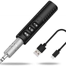 sounce Sounce Bluetooth 5.0 Receiver for Car, Noise Cancelling Bluetooth AUX Adapter, Bluetooth Music Receiver for Home Stereo/Wired Headphones/Hands-Free Call, 16H Battery Life image 1
