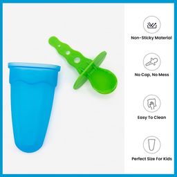 PaMeG Ice-Cream Maker, Reusable Ice Pop Makers, Homemade Kulfi Maker, Plastic Reusable Ice Pop Molds Kulfi Maker, Ice Cream Maker with Tray Holder, Ice Cream Mold Popsicle with Stand (Set of 6) (Blue) image 3