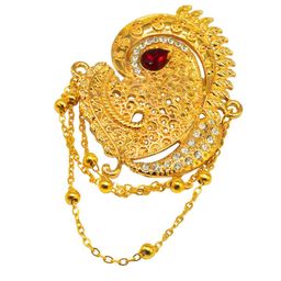 sullery Mens Suit Red Rhinestone Crystal And Wedding Brooch image 2